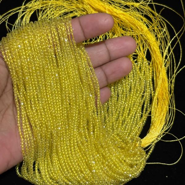 2mm Hydro (Glass) Beads, Yellow , Minimum Order Qty 5 lines