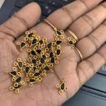 Gold Shade Polki Drop with 4 sides Connectors, Sold by 1 pc