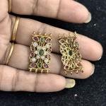 Kundan Stone Side Pendant with 4 connectors both sides , set of 1 pair