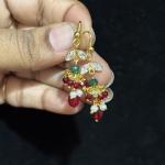 Polki Stone Customized Jumka Earrings ,Set Of 1 Pair