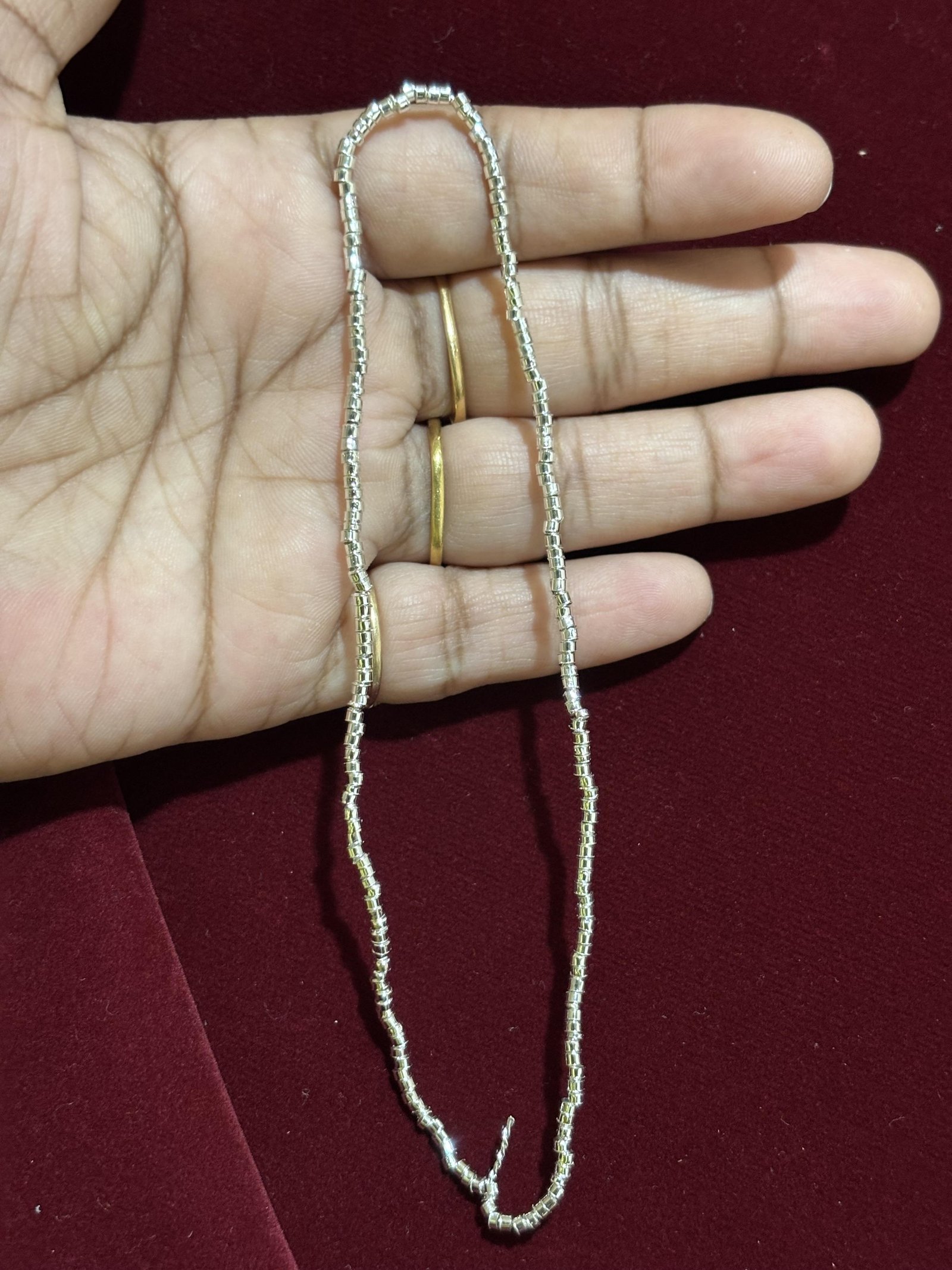 Micro Plated Locking Beads , Gold and Silver available,Sold by 1 string