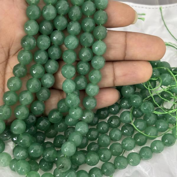 ONYX  Beads Sea Green colour Round shape 8mm, sold by 1 string