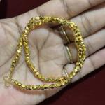 Micro Plated Hexagon Beads 4mm, sold by 1 String.