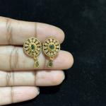 Gold Replica Flower studs with drop hanging with screw back ,set of 1 pair
