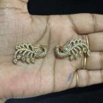 Victorian Peacock Side Pendants, set of 1 pair