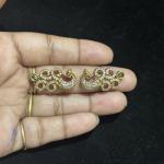 Victorian Peacock Side Pendants, set of 1 pair