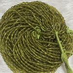 Monalisa Flat oval shape Beads  Mehandi Green 4.5x7mm, Minimum Order Qty 2 lines