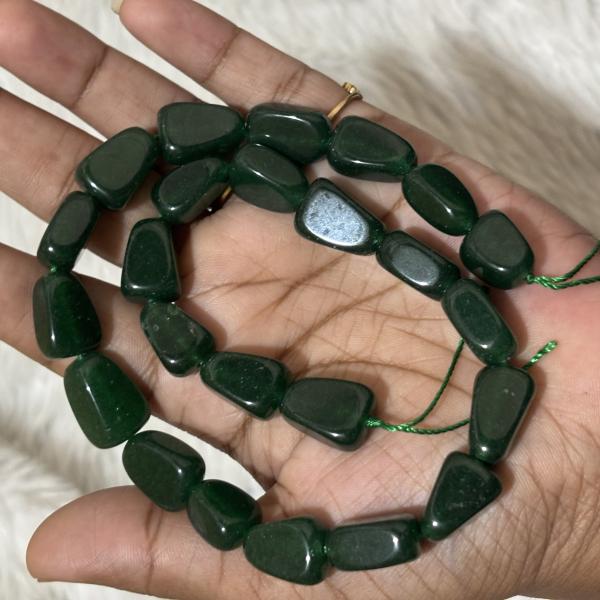 Dumble Triangle Beads Green Colour 17mm