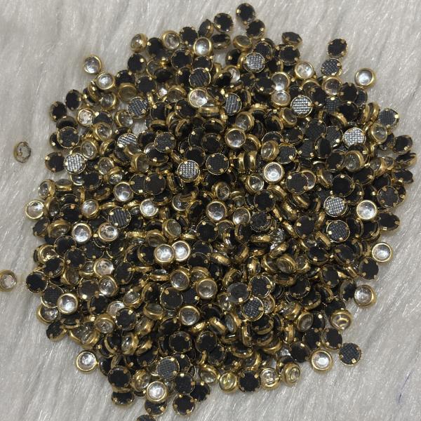 Kundhan Stone Glass White Round - 4mm