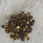 Kundhan Stone Glass Gold Square- 4x4mm
