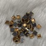 Kundhan Stone Glass Gold Square- 6x6mm