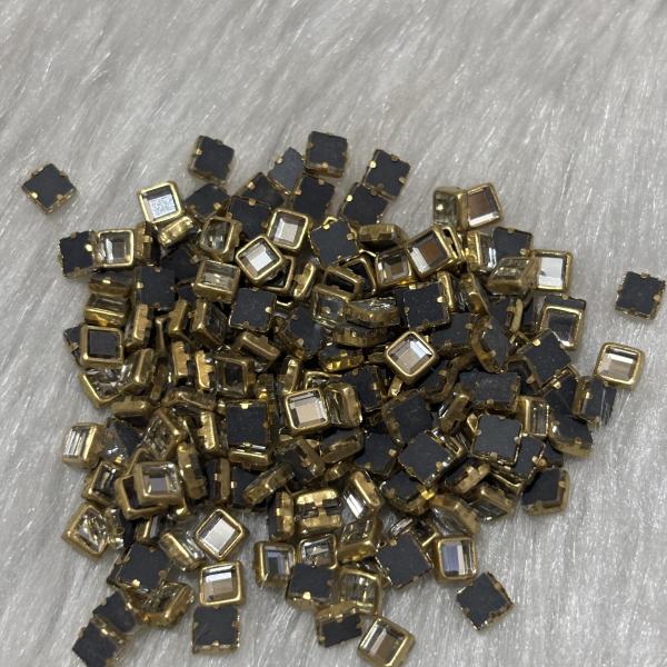 Kundhan Stone Glass White Square- 4x4mm