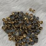 Kundhan Stone Glass Gold Round - 5mm