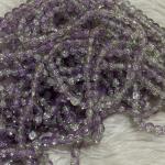 Crackle Beads White & purple 8.2x7.5mm