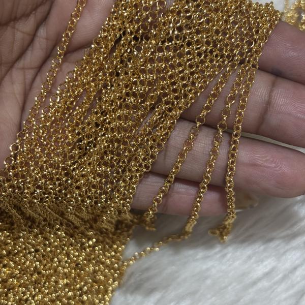 Micro plated Single link Chandraharam Chain ,sold by 1 pc (approx 30inch)