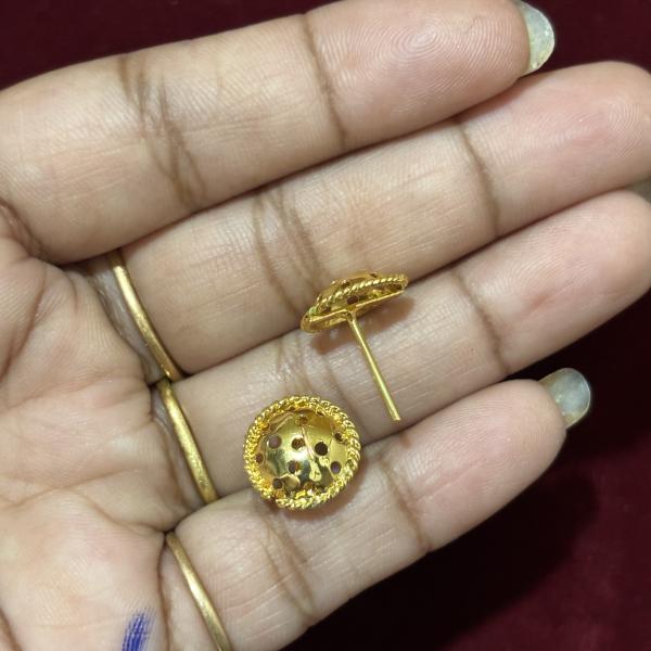 Round Ear Stud Base, sold by 1 pair