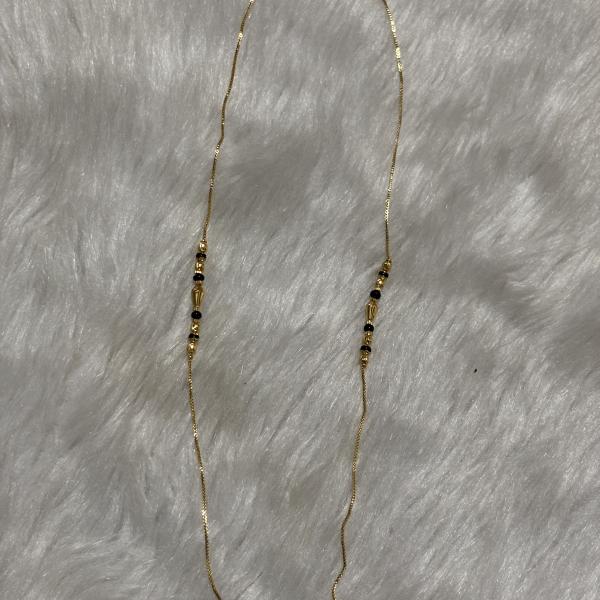 Micro Plated Customized Short Single line Black Beads 18inch