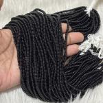 Plain Black Beads 2 x 3mm , sold by 1 line, minimum Quantity 2 lines