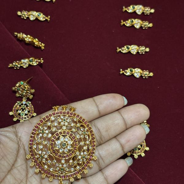Kundan Pendant Gold Plated Jewel Set
