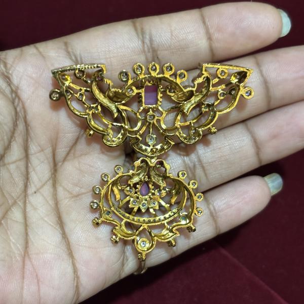 One Gram Gold Rani haram Pendant Without Earrings