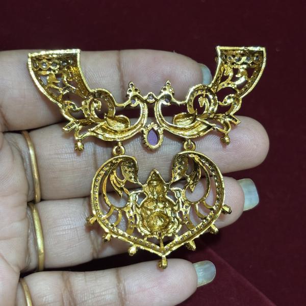 One Gram Gold Rani haram Pendant Without Earrings