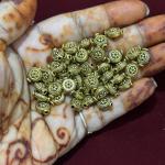 Oxidized Nakshi balls 10X8 mm ,Minimum qty 10pcs