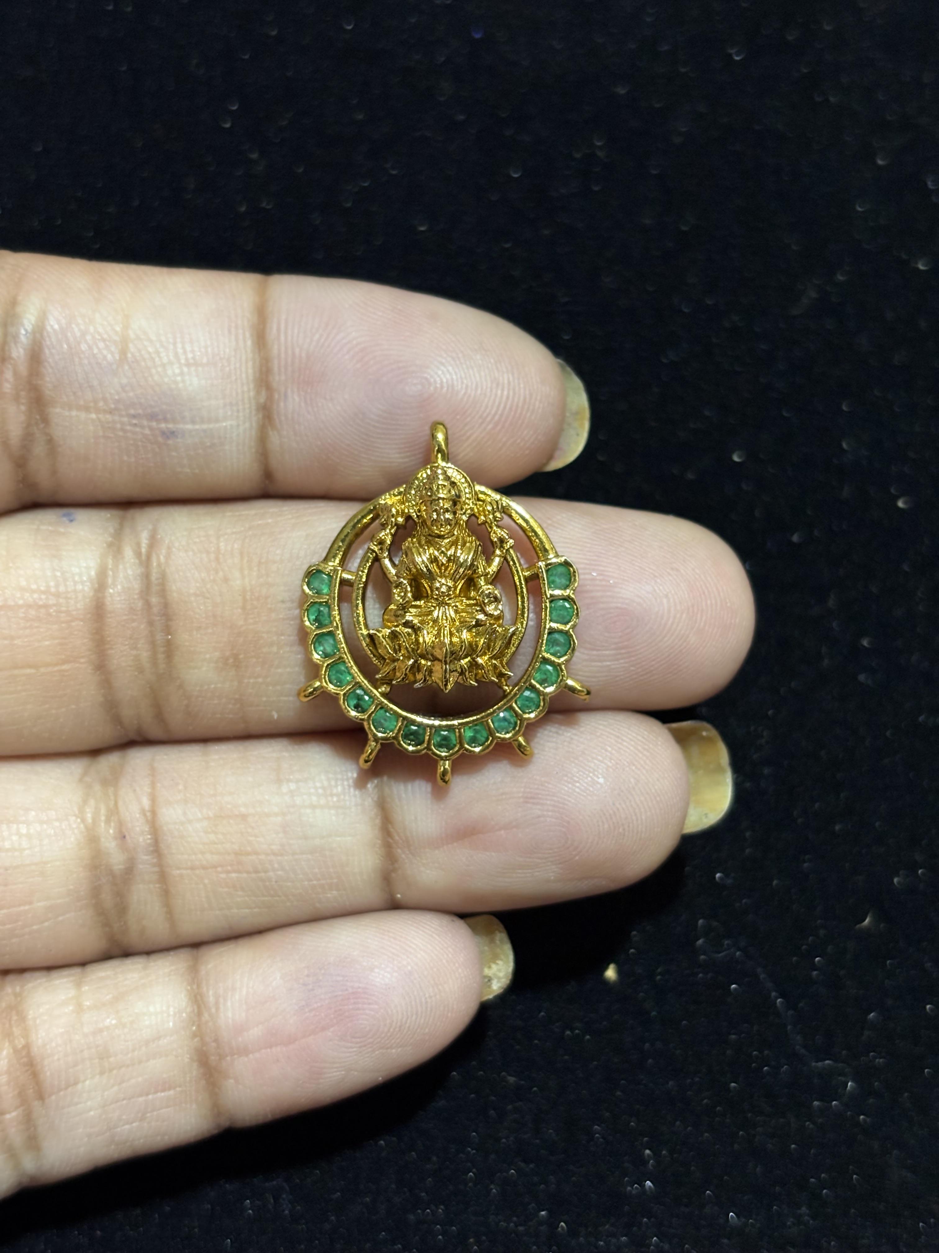 Premium Quality Lakshmi devi Small Pendant, Colours Available , Please Select Colour