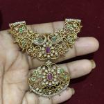 One Gram Gold Rani haram Pendant Without Earrings
