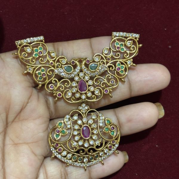 One Gram Gold Rani haram Pendant Without Earrings