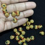 Gold Finish Multi colour Ball 8mm Sold By 1 pc