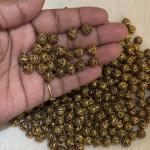 Antique Gold Nakshi balls  8x9mm Sold By 1 pc