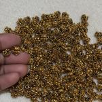 Antique Gold Double Lotus Nakshi balls 7.6x7mm Sold By 1 pc