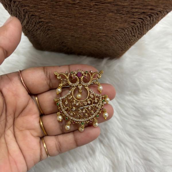 Antique Pendant with chand bali model without earrings