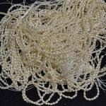 Light weight Cream shade Rice Pearls 2mm Sold By Bunch (10-12 lines)