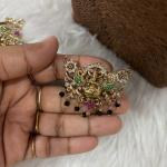 Antique black beads lakshmi devi pendant without earrings