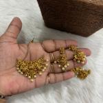 Nakshi Model small  size Lakshmi devi Pendant with earrings