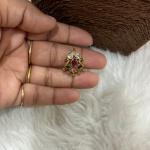 Multi colour Kundan Small Pendant small double Peocock model