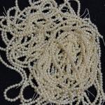 Light Weight Cream shade Round Pearls 3mm ,Sold By Bunch (10-12 lines)