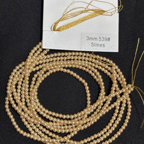 Swarosvki - Cream shade round Pearl 3mm