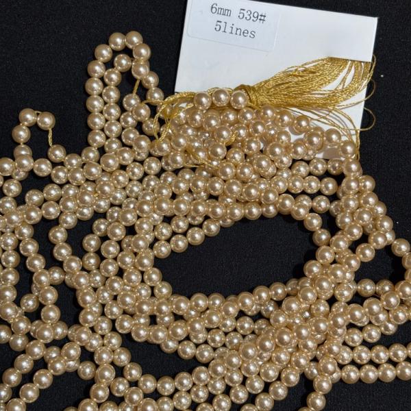 Swarosvki - Cream shade round Pearl 6mm